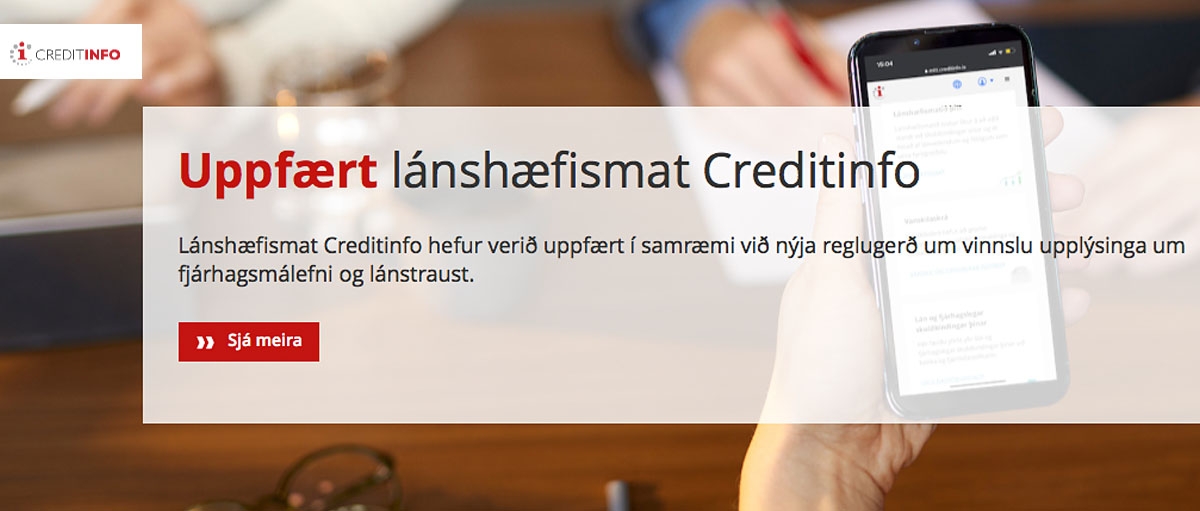 Vegna uppfærslu á lánshæfismati Creditinfo