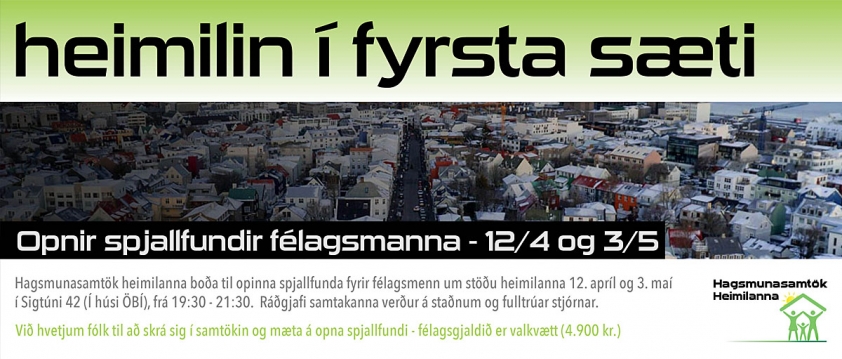 Opnir spjallfundir Hagsmunasamtaka heimilanna